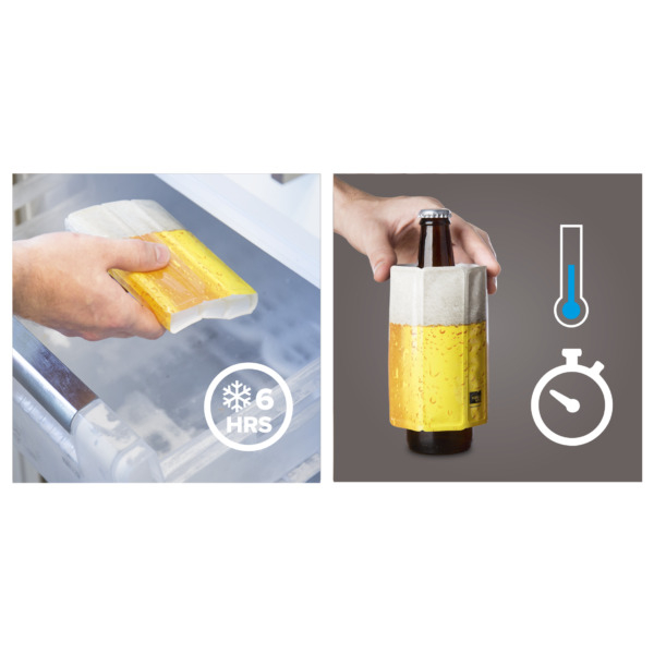 Active Beer Cooler Vacuvin, White/Yellow